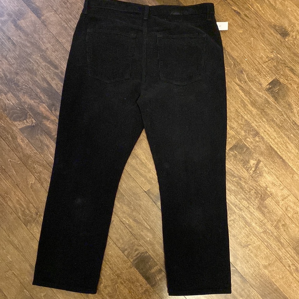 NWT Topshop Corduroy Black Capris Length 25 Inches - Picture 4 of 7